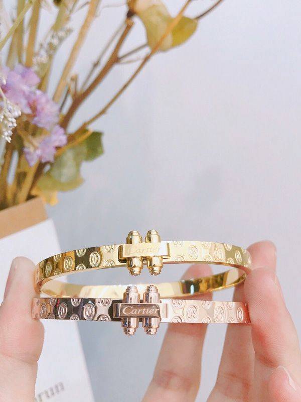 Cartier gold logo bracelet