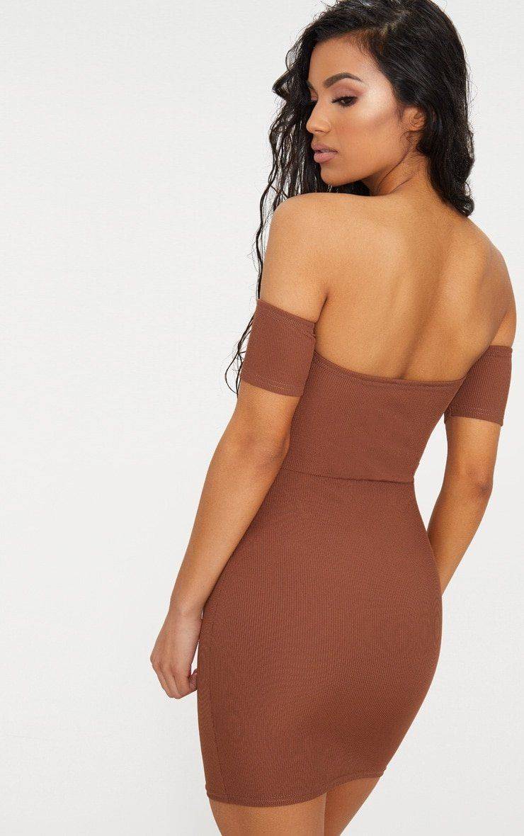 16+ Brown Strapless Mini Dress