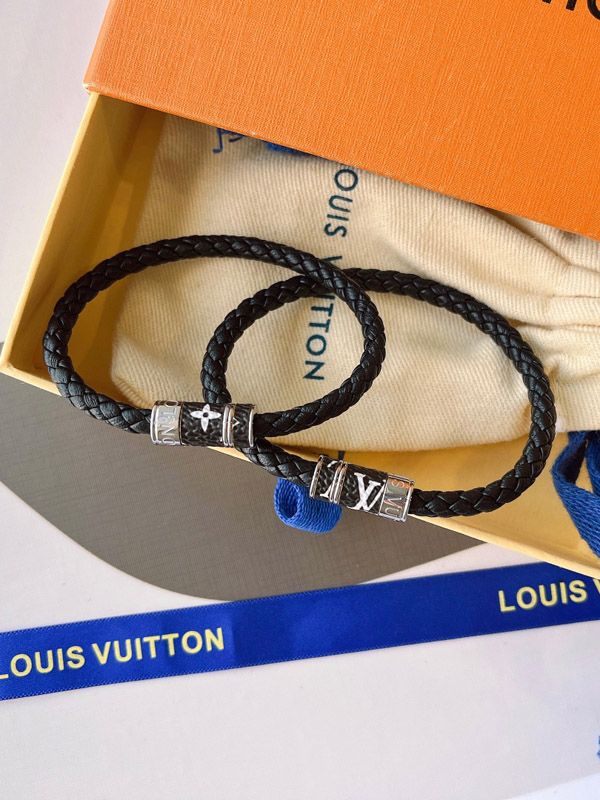 Products By Louis Vuitton: Braidlock Leather Bracelet