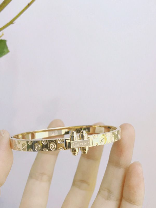 Cartier gold logo bracelet