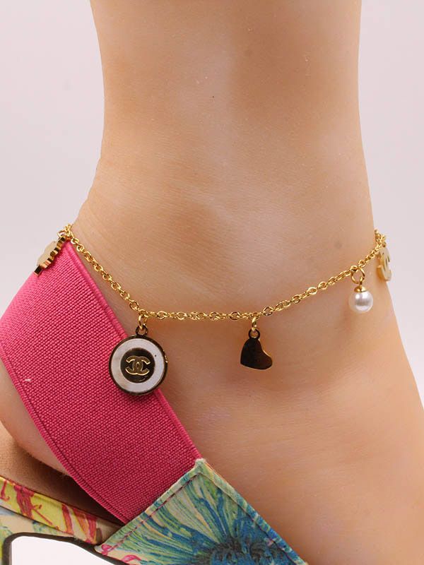 Chanel Shell Stone Anklet