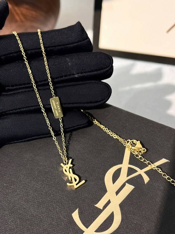 Ysl gold necklace on sale