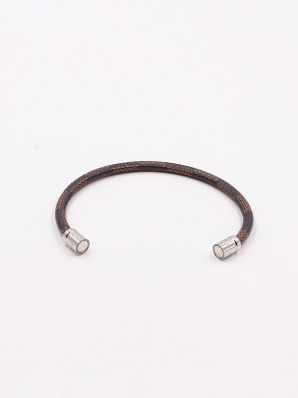 Monogram leather bracelet Louis Vuitton Brown in Leather - 26164958