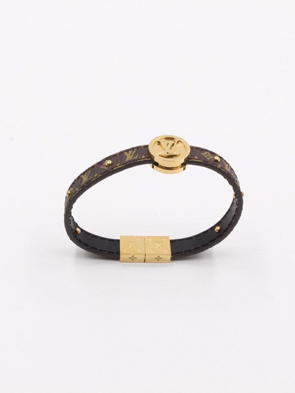 Louis Vuitton gold leather bracelet