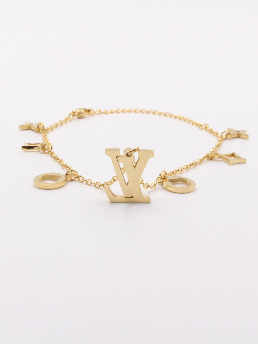 Gold Louis Vuitton anklet