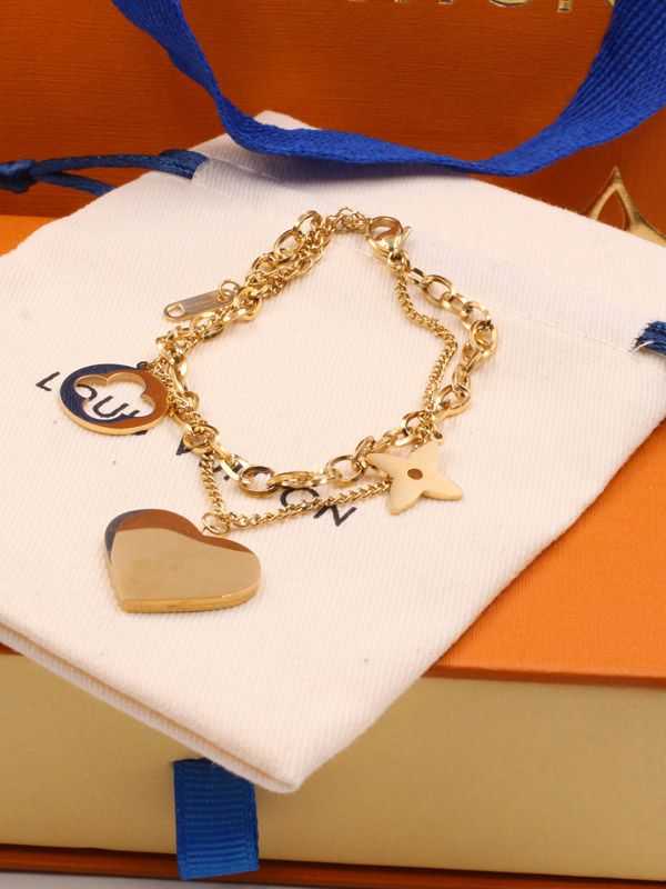 Louis Vuitton Brown Heart Bracelet