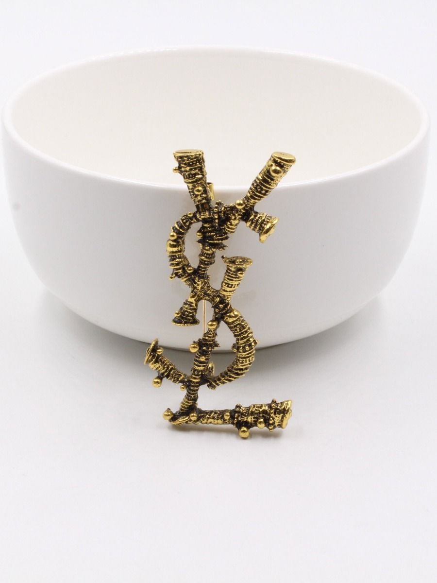 Ysl Logo Fake Ysl Brooch Yves Saint Laurent Antique Brooch