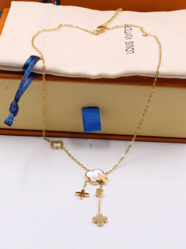 Louis Vuitton LV Flower Pendant Necklace in Metal with Gold-tone - US