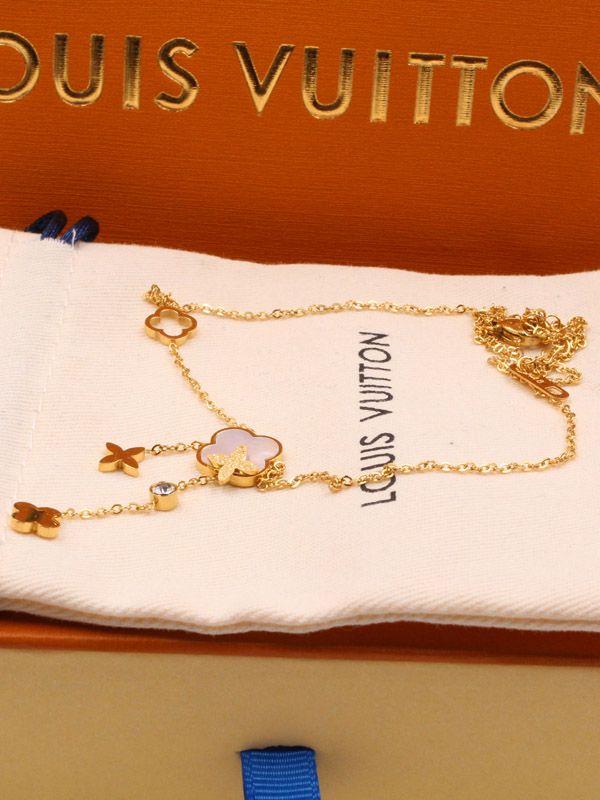 Louis Vuitton Flower Full Necklace - Gold-Tone Metal Chain, Necklaces -  LOU289862