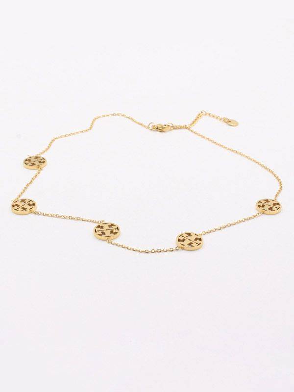 Tory burch sales logo necklace
