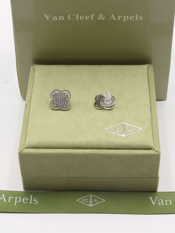 Van cleef top silver earrings