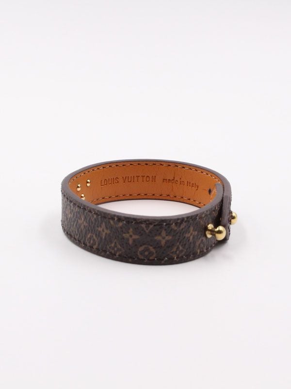 Nanogram leather bracelet Louis Vuitton Brown in Leather - 36893454