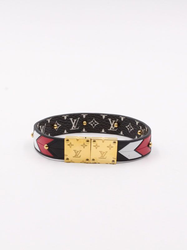 Louis Vuitton Half With Chain Leather Bracelet