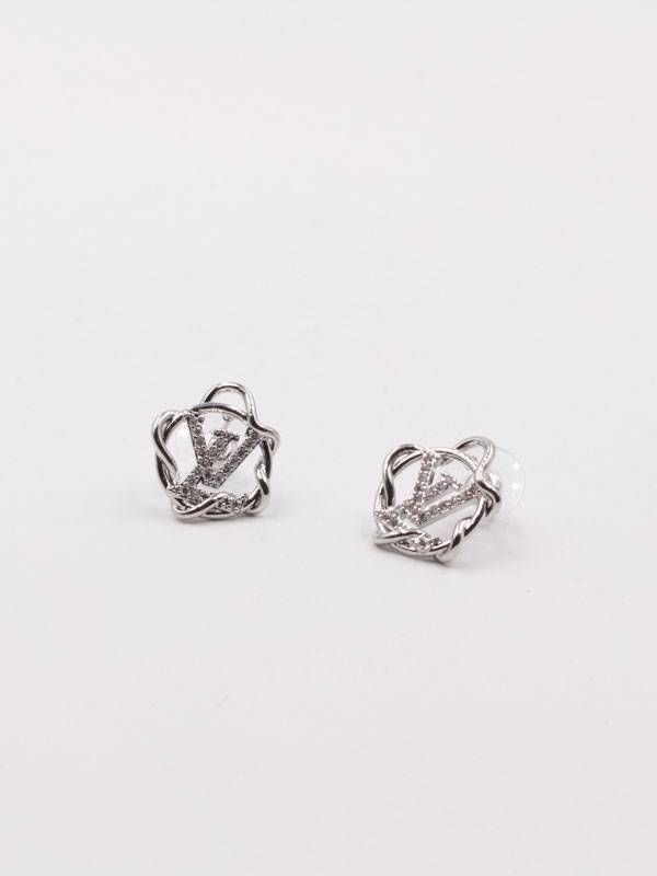 Earrings Louis Vuitton Grey in Plastic - 32884013