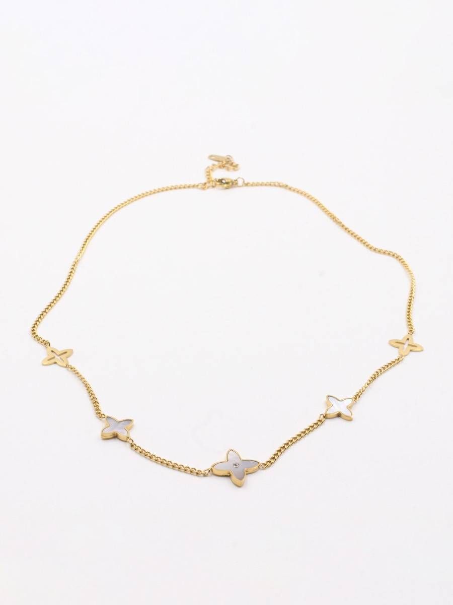Louis Vuitton Gold Monogram Chain Necklace Golden Metal ref.194063 - Joli  Closet