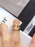 Dior wide gold logo ring-2