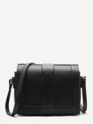 Black PU leather shoulder bag-1