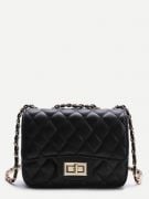 Women's fashion black bag with smooth-5