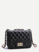 Women's fashion black bag with smooth-7