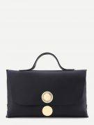 A large black lacquered bag-4