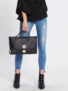 A large black lacquered bag-5