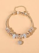 Pandora bracelet in golden color with crystals-2