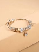 Pandora bracelet in golden color with crystals-3
