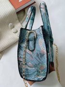 Small cyan satchel bag-2