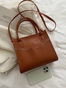 Zippered satchel bag-5