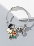 Pandora silver colored crystal bracelet-2