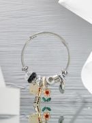 Pandora silver colored crystal bracelet-1