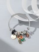 Pandora silver colored crystal bracelet-3