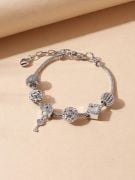 Pandora silver crystal bracelet-2