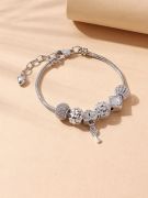 Pandora silver crystal bracelet-3