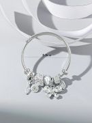 Pandora bracelet, silver, butterfly, crystal-3