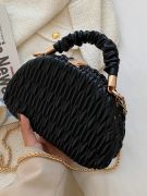 Embroidered leather handbag-7