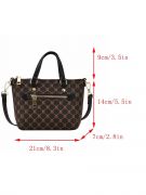 Brown geometric handbag-7