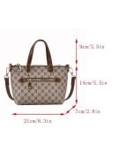 Brown geometric handbag-4