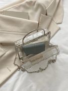 حقيبة شكل صندوق ميني شفاف -8