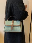 Square bag with leather strap-1