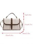 Square bag with leather strap-11