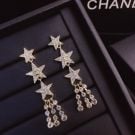 Chanel Three Stars long earrings-4