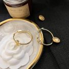 Tory Burch metal large hoop earrings-5