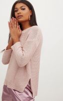 A pink knitting blouse-2
