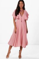 Dress pink medium length-2