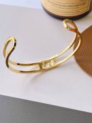 Fendi gold logo bracelet-1
