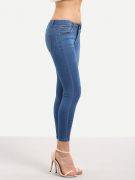 Tight blue elastic jeans-2