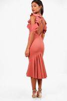 Medium length dress with ruffles-2