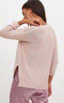 A pink knitting blouse-3