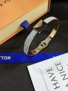 Louis Vuitton Crystal Black Logo Bracelet-6